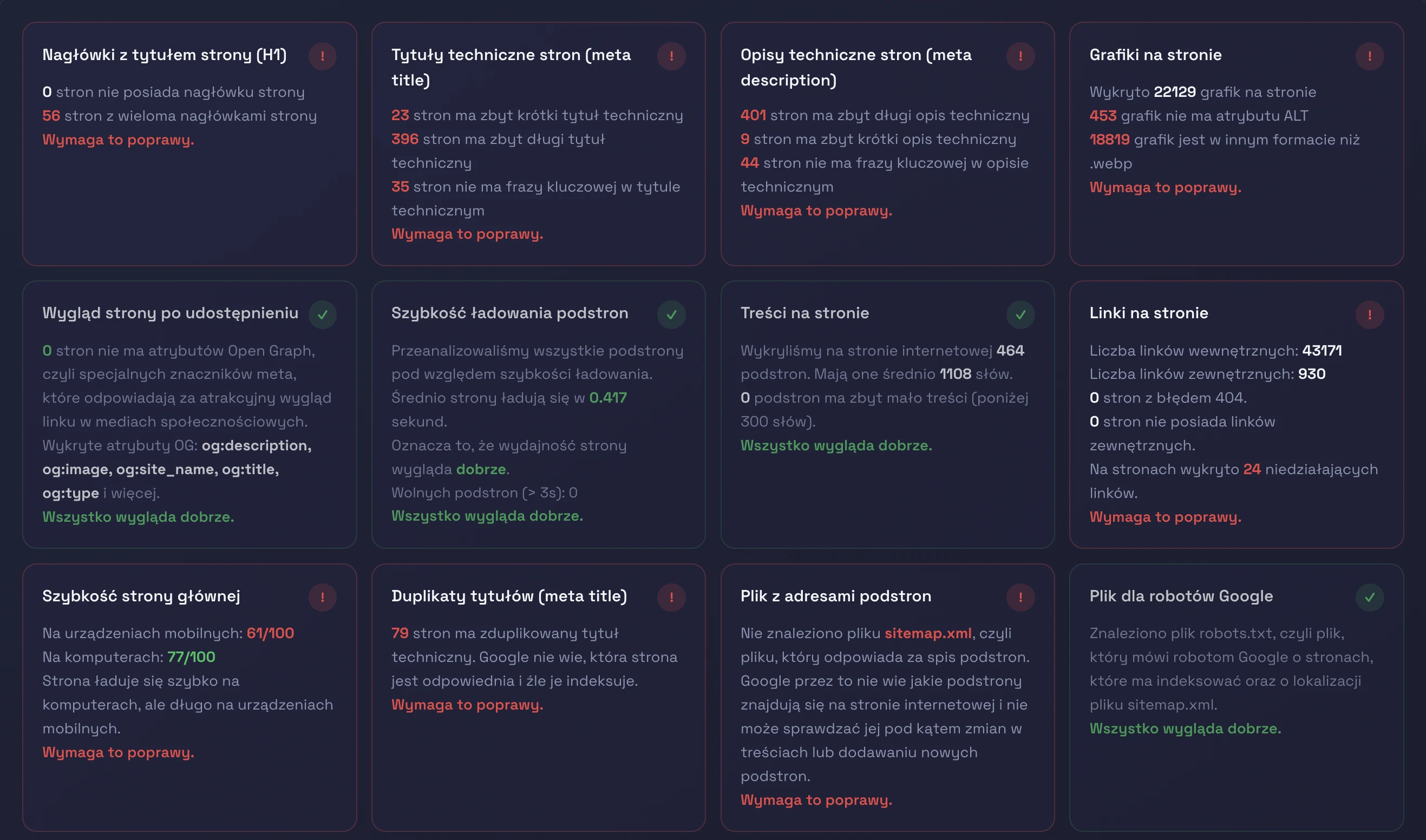 audyt seo dla sklepu na shoperze wykonany przez aplikacje seome.pl